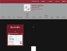 Tablet Screenshot of hotelriquet.com